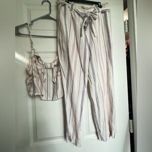 Express Striped Women's Pants and Top Set
